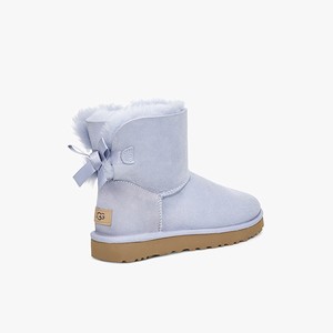 Ugg Mini Bailey Bow II Klassiska Stövlar Dam Grå/Blå (015472VFU)